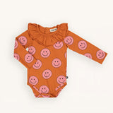 Happy Face Bodysuit || Pink