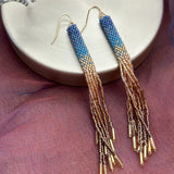 Ombre Tassel Earrings || Violet