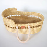 Doll Moses Basket || Open Weave Natural Handle