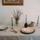 Asparagus Beeswax Candle Taper Pair