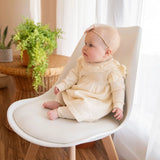 Baby Girls Pointelle Knit Dress || Cream