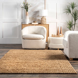 Arlean Handmade Farmhouse Area Rug ||  Jute