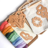 8"x8" Wildflower Banner Felting Kit