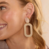Ecru Bloch Earrings