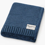 Organic Cotton Luxury Receiving Blanket || Cobalt