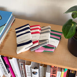 Wally Socks || Wide Brown Stripe