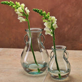 Large French Country Glass Vase - 9 1/2"