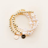 Beaded Bracelet || 14K Gold + Pearl