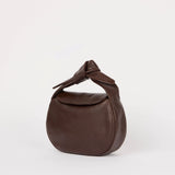 Coco Croissant, Mini || Chocolate Soft Grain Leather