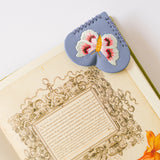 Embroidered Hearts Corner Bookmark || Set of 2
