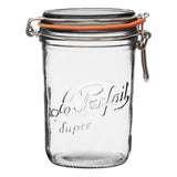 Airtight Tapered French Glass Preserving Jar