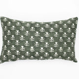 Didi Tulip Block Print Pillow Cover || Agave