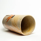 Orange Cone Flower Design Handmade in Ohio Ceramic Vase