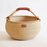 Kandiga Bolga Basket - Red Brown Handle