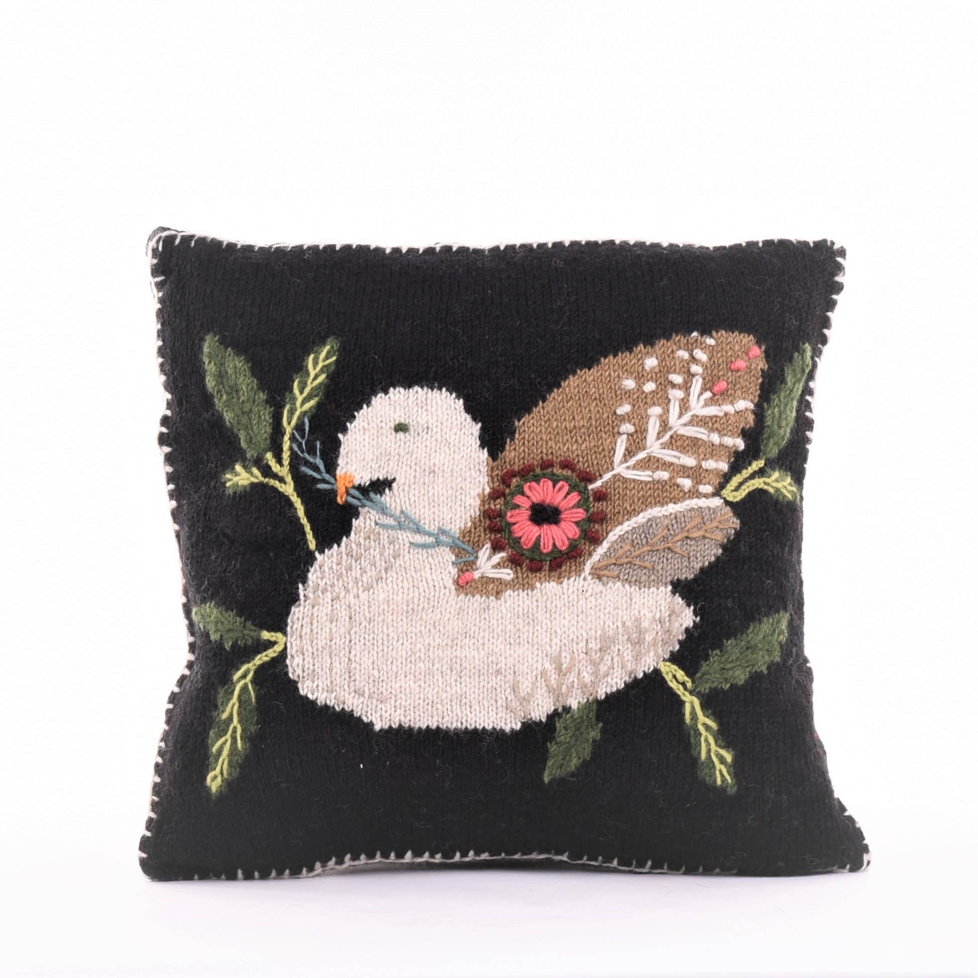 Bird of Peace - Holiday Throw Pillow Cover