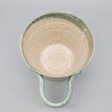 Shave Bowl -Turquoise Hand-thrown, in Ohio, Stoneware Ceramic & brush