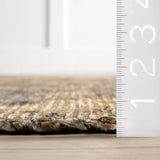 Marigold Vintage Tasseled Area Rug || Dark Brown, 4'x6'