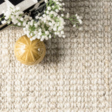 Daniela Farmhouse  Chunky Jute Area Rug || Off White, 6'x9'