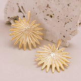 Palm Leaf Earrings || Gold