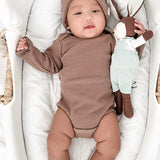 Organic Waffle Onesie || Brown