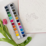 Watercolor Paint Palette || 24 Colors