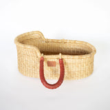 Doll Moses Basket || Red Brown Handle