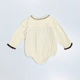 Hand Smocked Crinkle Muslin Romper