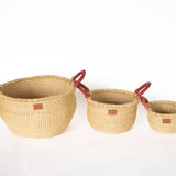 Kandiga Baskets - Round with Handles: L