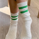 Cottage Varsity Socks || Green Varsity
