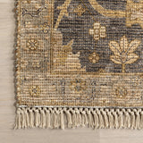 Marigold Vintage Tasseled Area Rug || Dark Brown, 4'x6'