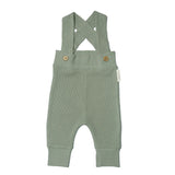 Organic Waffle Suspender Pants || Olive