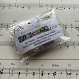 Horizontal Paper Heart Garland || Vintage Music Sheet