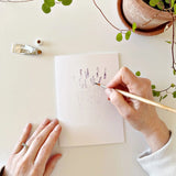 Paintable Notecards || Potted Plants