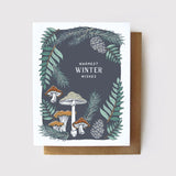 Boxed Greeting Card Set || Warmest Winter Wishes, Forest Mushroom