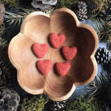 Felted Wool Heart || Pine Green