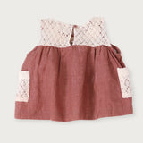 Mirabelle Crochet Baby Dress Set || Terracotta Linen