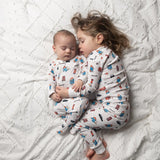 Organic 2-Way Zipper Footie || London Paddington