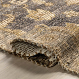 Marigold Vintage Tasseled Area Rug || Dark Brown, 4'x6'