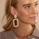 Ecru Bloch Earrings