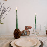 Asparagus Beeswax Candle Taper Pair