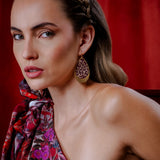 Gilded Teardrop Earrings || Olive