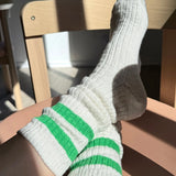 Cottage Varsity Socks || Green Varsity