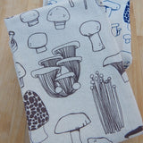 Natural Cotton Tea Towel || Mushroom