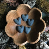 Felted Wool Heart || Midnight Blue