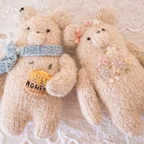 Embroidered Honey Bear || Natural