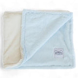Luxury Duo Borderless Blanket || Blue & Ivory