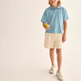 Arnold Soft Slub Cotton Polo || Blue