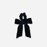Organic Velour Scrunchie || Rose Bow