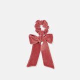 Organic Velour Scrunchie || Rose Bow