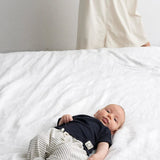 Organic Slub Stripe Baby Pants || Oil